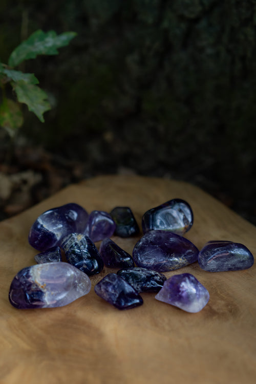 Amatista rodada natural, piedra violeta pulida