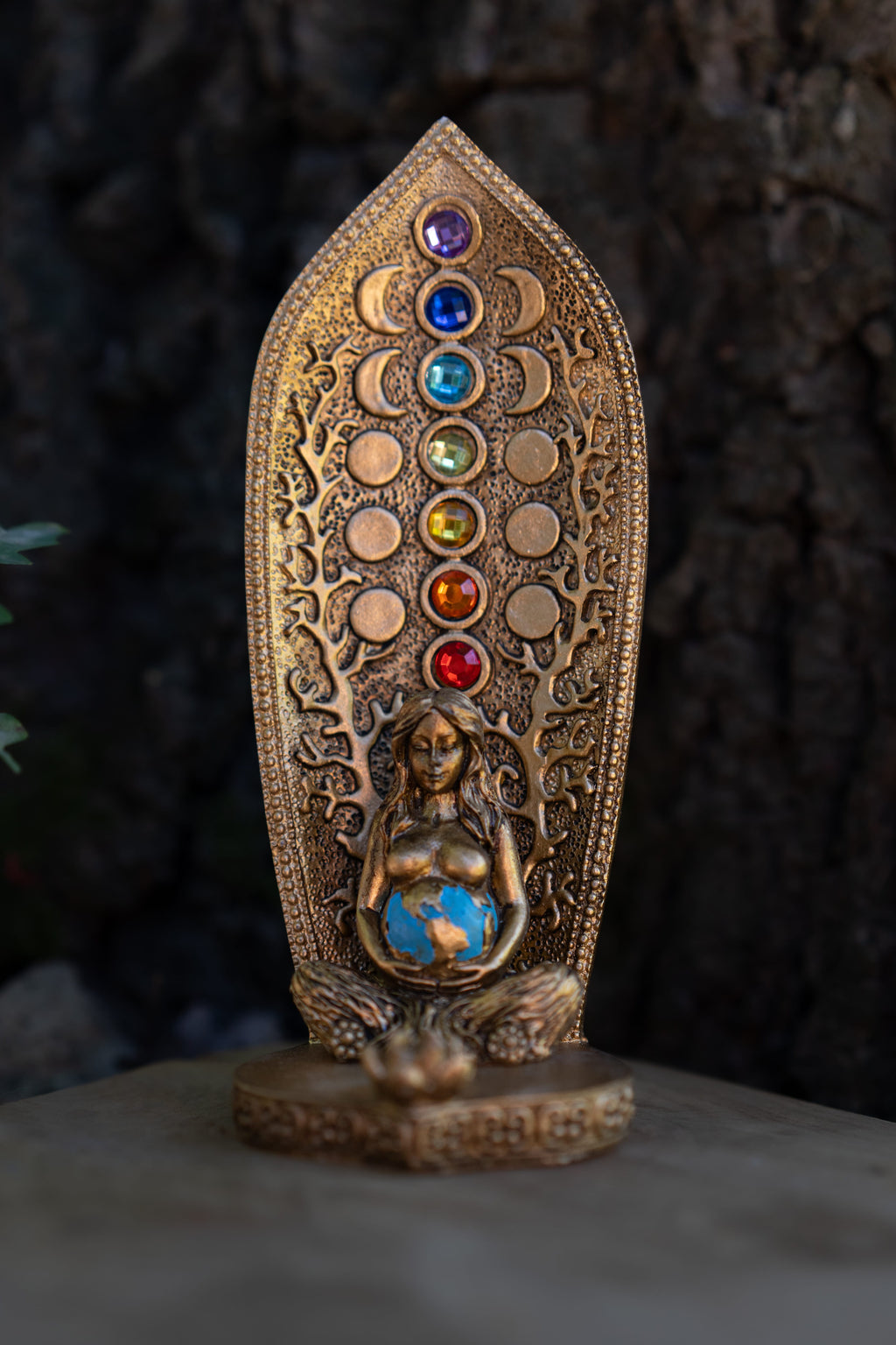 Incensario Diosa Madre Tierra y Chakras