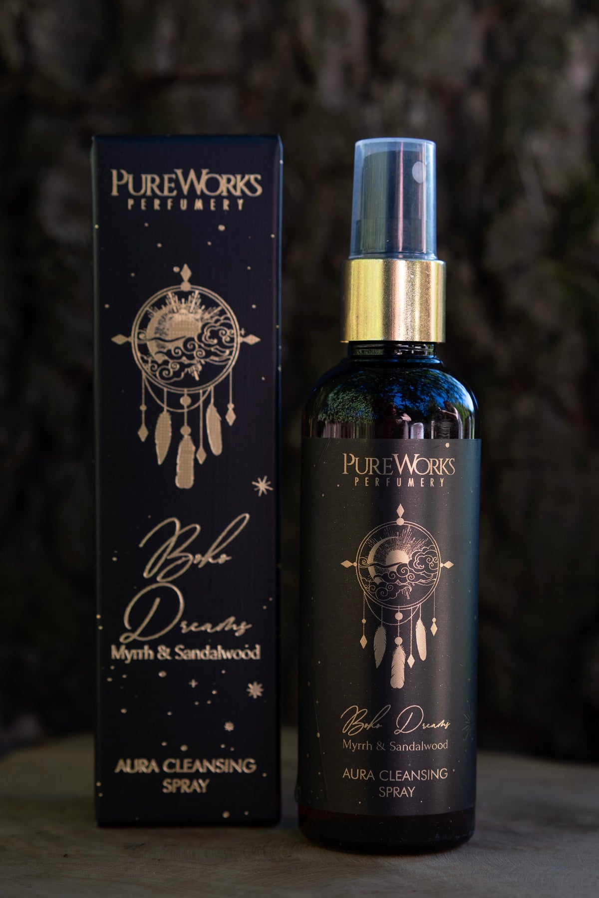 Spray Limpiador de Aura "Boho Dreams" - Mirra y Sándalo