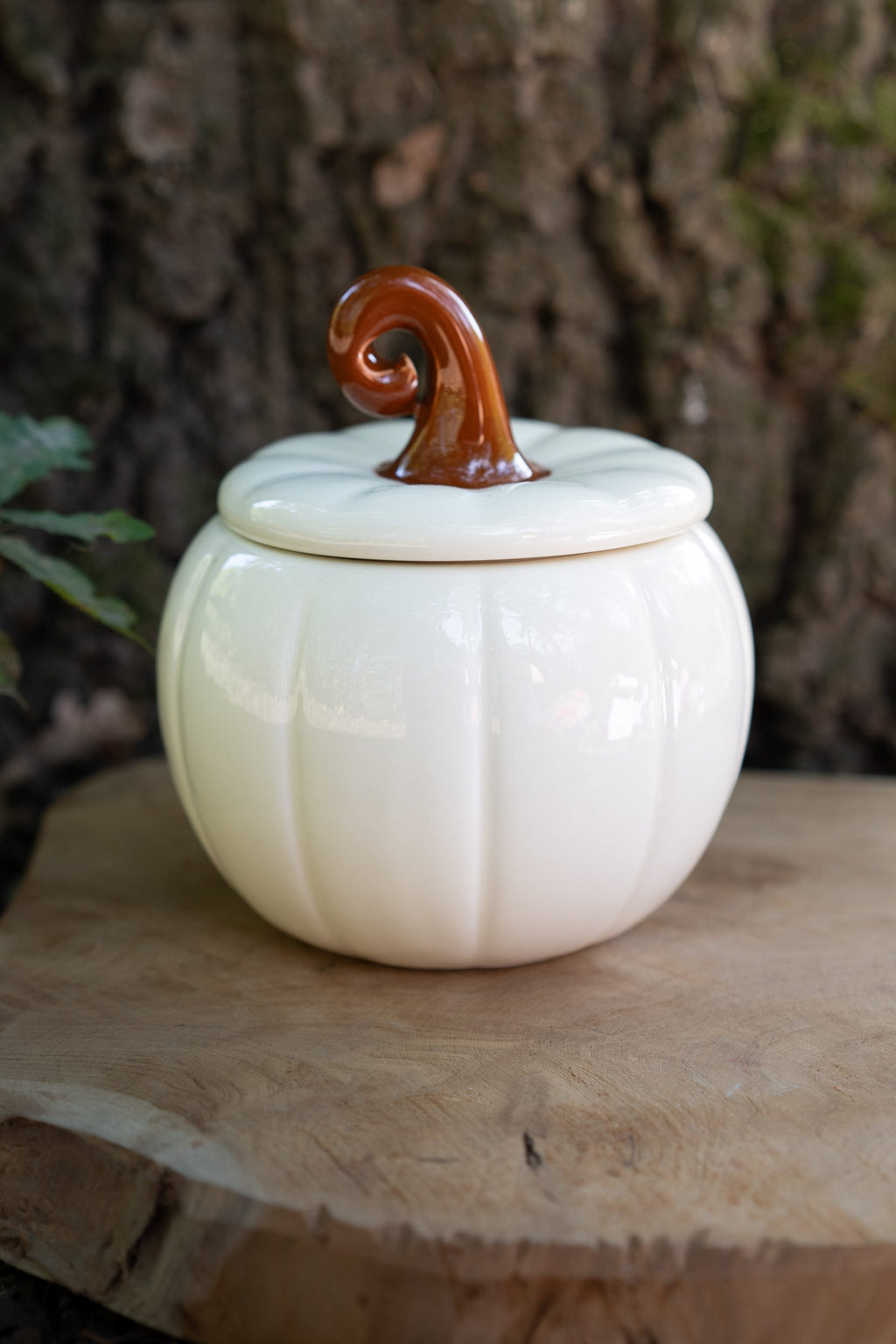 Quemador de Esencias Calabaza de Cerámica con Tapa Removible