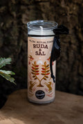 Velón Ritualizado Ruda & Sal - Blanco con bolsita negra
