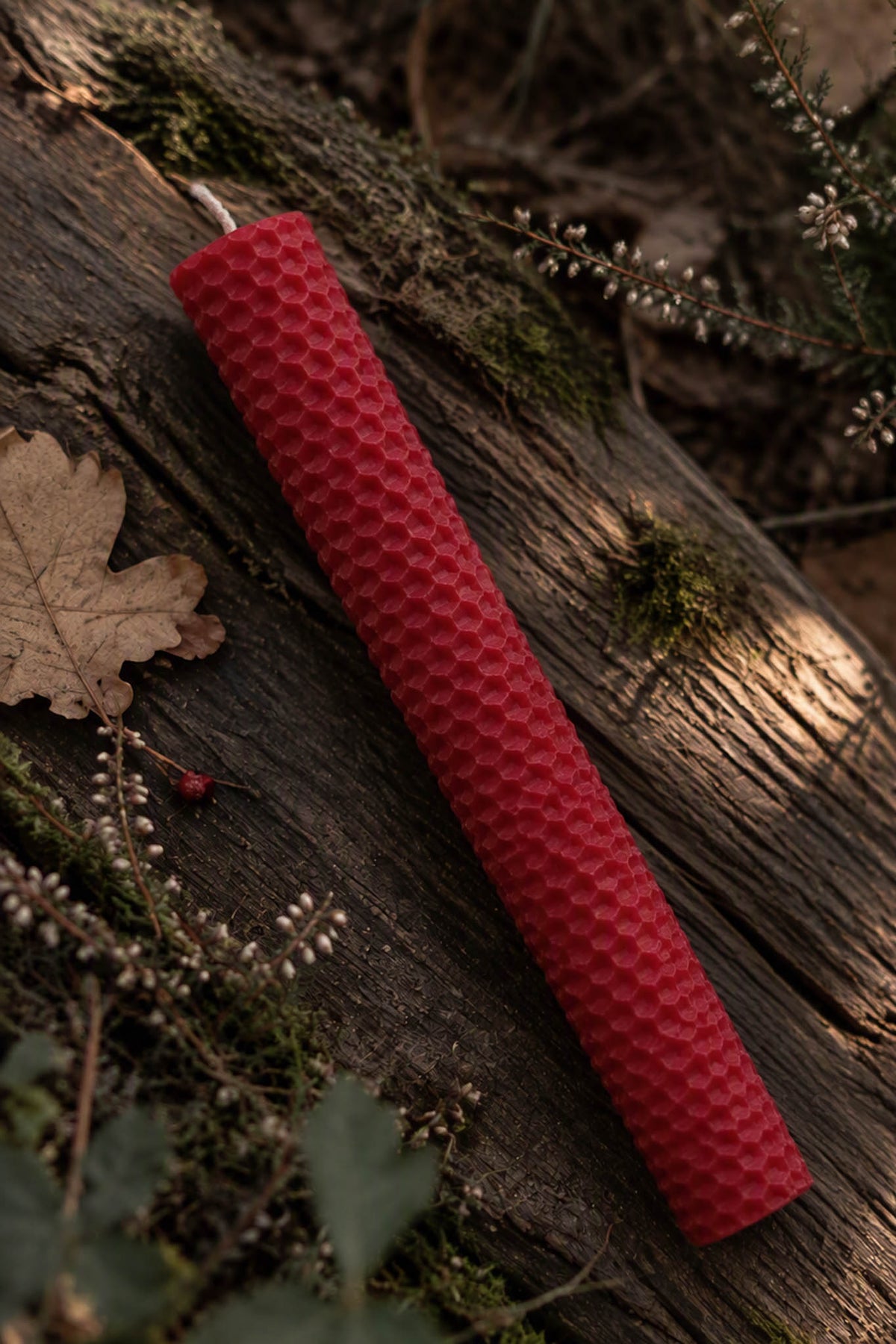 Vela de Cera de Panal de Abeja Roja